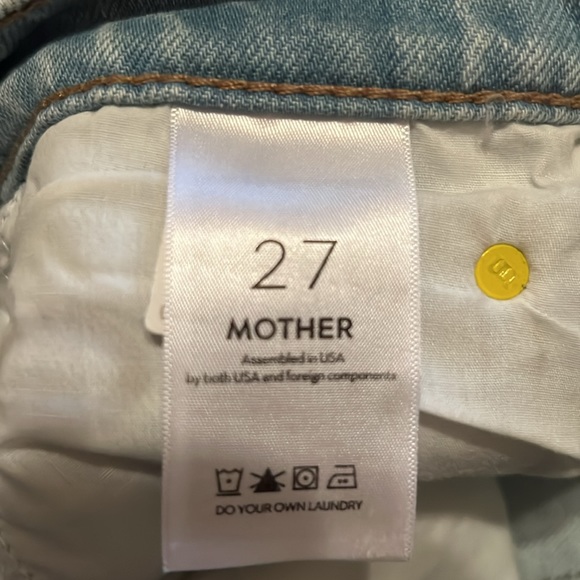 MOTHER SNACKS Denim High Waist Pushpop Cuff Just A Nibble Jeans, Size 27 - Picture 14 of 16